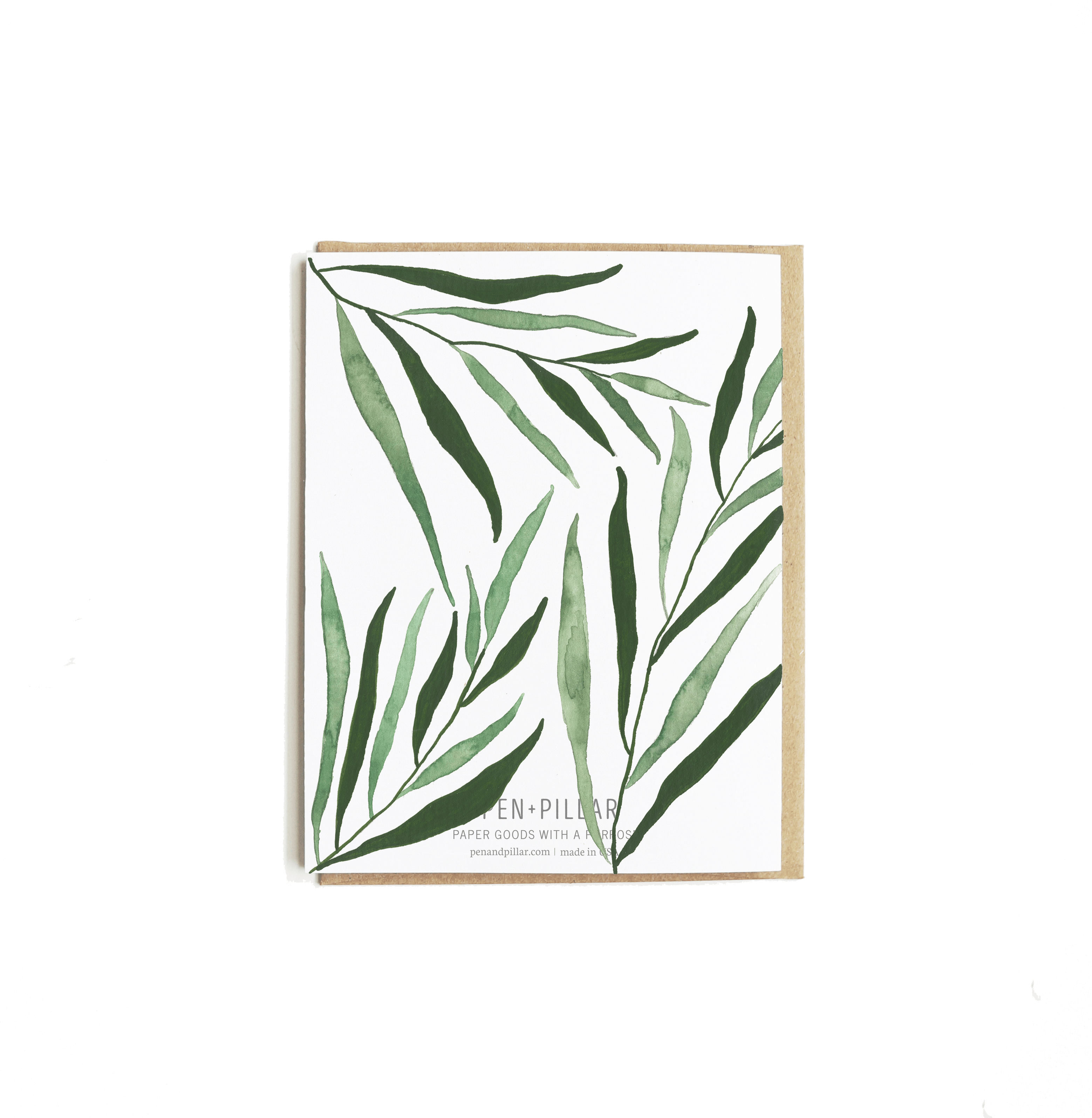 Palm Leaves Birthday Card - Greeting Card (3116x3190), Png Download