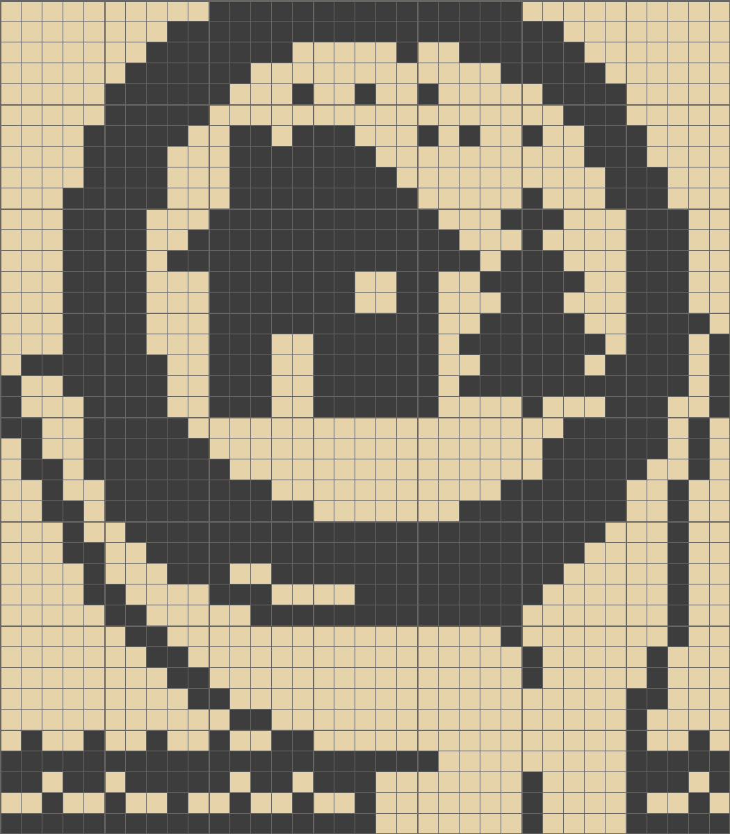 Solution For Original Crossme Level - Nonogram (1050x1200), Png Download