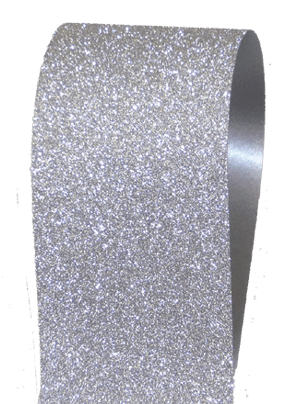#9 Diamond Ribbon Silver 25 Yd - Silver (414x436), Png Download