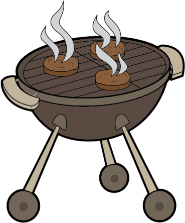 Barbecue Cartoon (368x459), Png Download