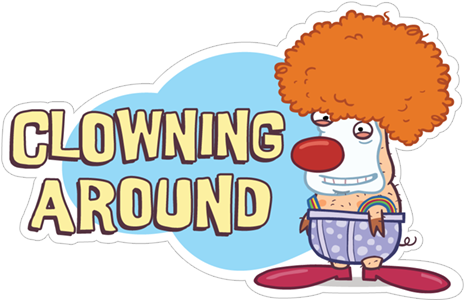 Clowning Around Clown - Almost Naked Animals (490x317), Png Download