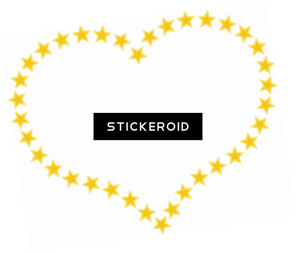 Heart Outline Stars - Casal E Coração Desenho Amarelo (978x836), Png Download