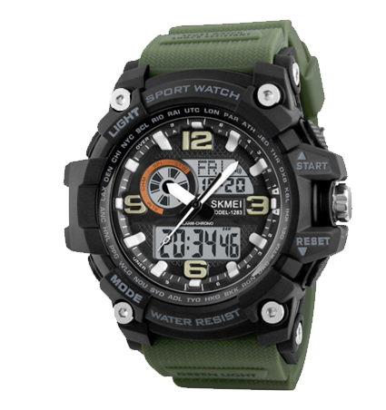 Skmei Men Dual Display Military Sports Waterproof Countdown (592x600), Png Download