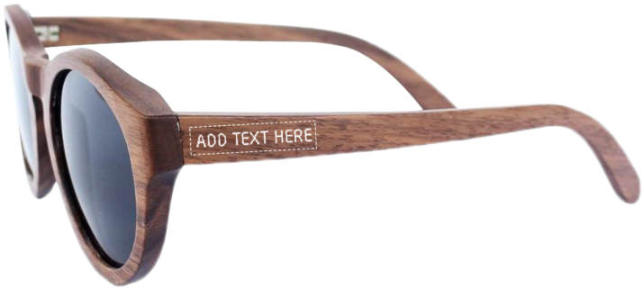 Walnut Wood Round Sunglasses - Sunglasses (900x900), Png Download