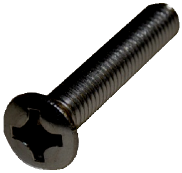 8-32 X 1 Phillips Oval Head Machine Screw Black Oxide - Philips (500x500), Png Download