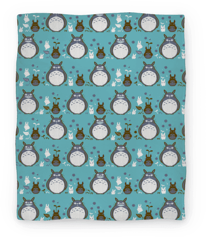 Totoro Pattern Blanket Blanket - Totoro Pattern (484x484), Png Download