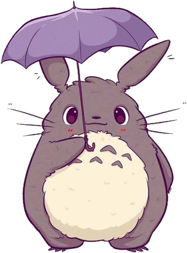 Totoro Anime Cute Kawaii Freetoedit - Totoro Kawaii (1024x1024), Png Download
