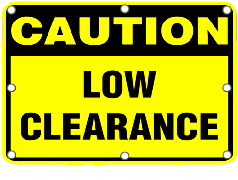Flashing Led Caution Low Clearance Sign - Caution Close Clearance (500x500), Png Download