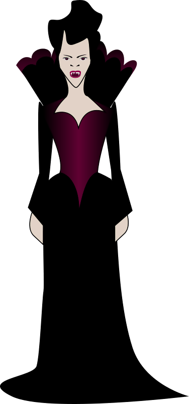 Vampire - Female Vampire Clip Art (376x800), Png Download