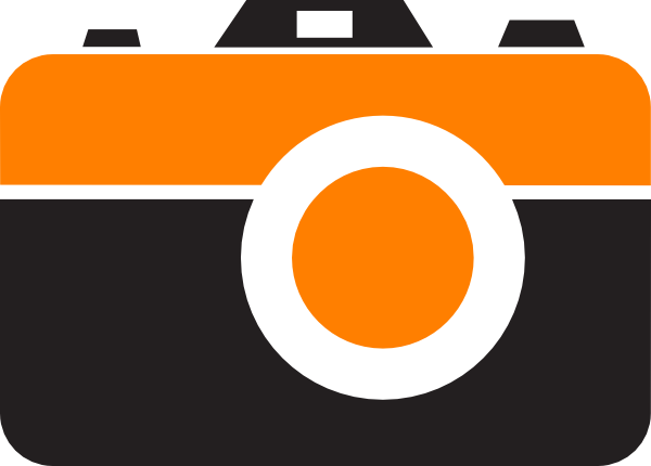 Camera Clipart Orange - Camara De Fotos Ilustracion Png (600x430), Png Download