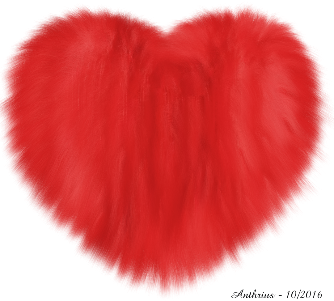Red Furry Heart - Furry Heart Png (1080x1080), Png Download