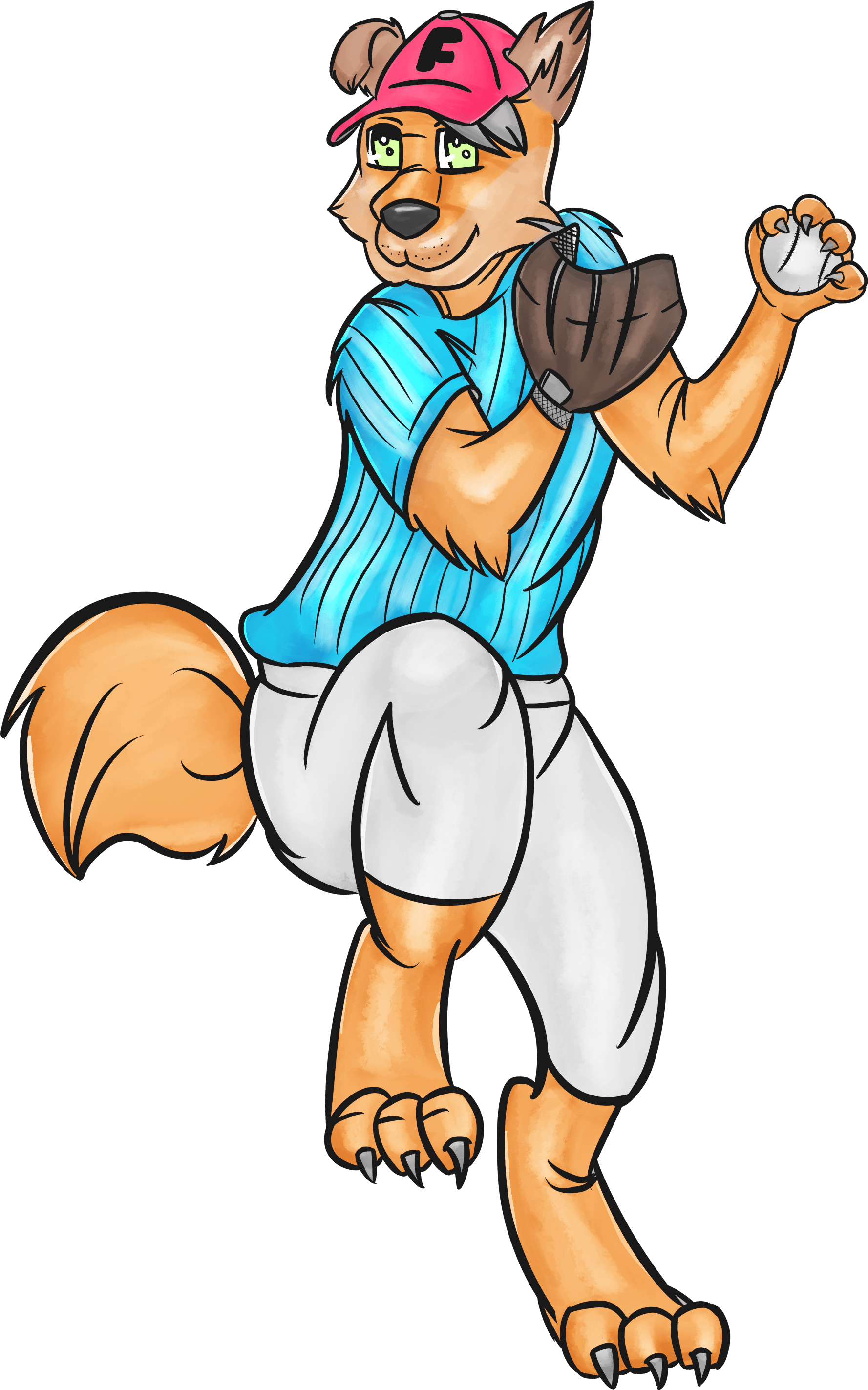 Baseball Furry - Furry Baseball (2200x3000), Png Download