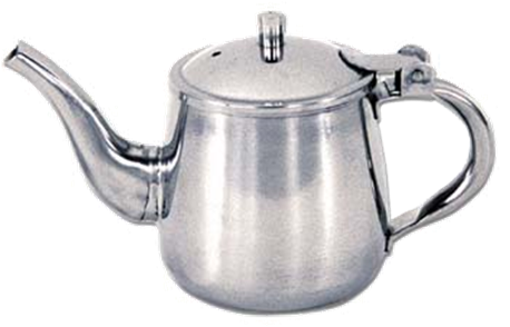 Adcraft Stainless Steel Gooseneck Teapot 10 Oz Includes (488x439), Png Download
