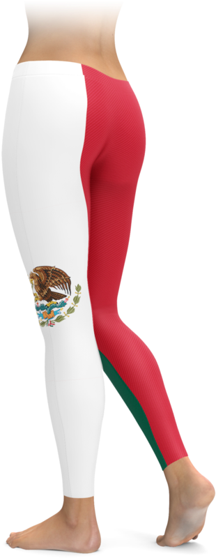 Mexican Flag Leggings - Leggings (740x896), Png Download