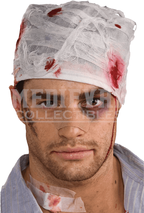 Bloody Head Bandage - Head Bandage Png (850x850), Png Download