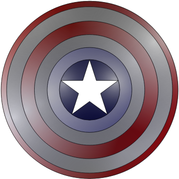 Captain America Shield - Captain America (480x360), Png Download