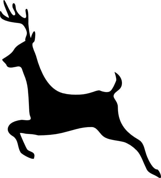 Deer Outline Profile Clip Art - Silueta Venado Cola Blanca (540x598), Png Download