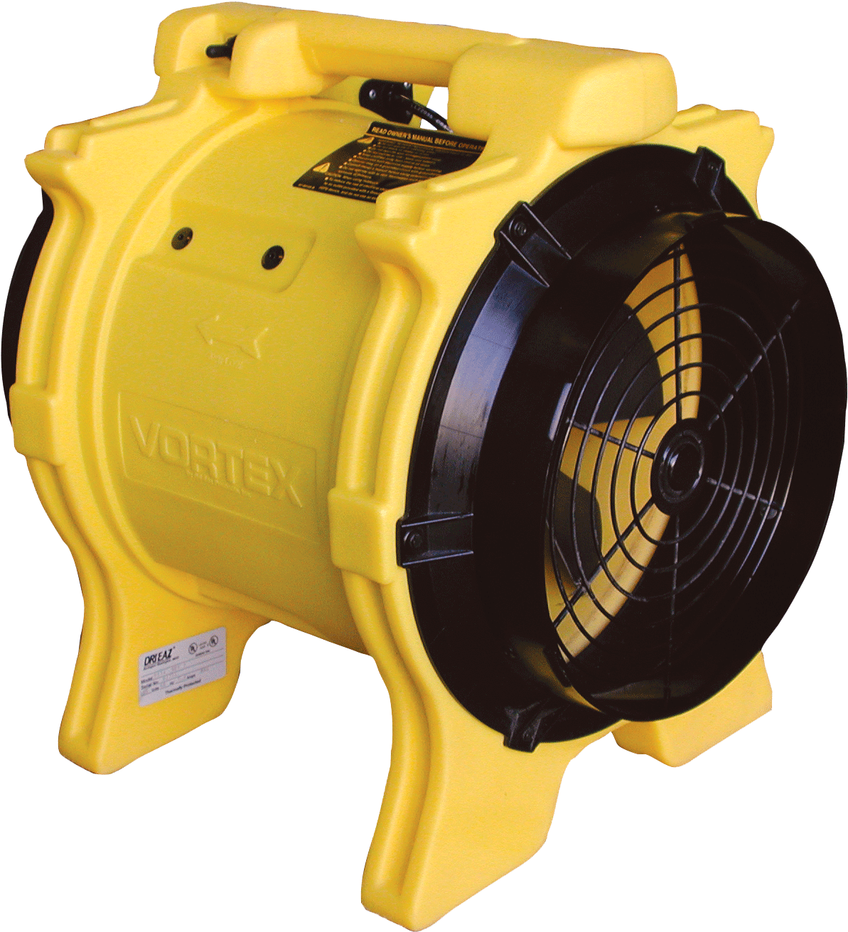Dri-eaz F174 Vortex Axial 1.0 Hp Ventilation Fan (color (1240x1365), Png Download