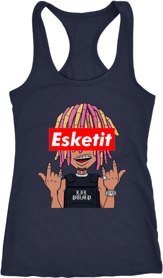 Lil Pump Cartoon Esskeetit T Shirt - Lil Pump Sticker Women's T-shirt (1024x1024), Png Download
