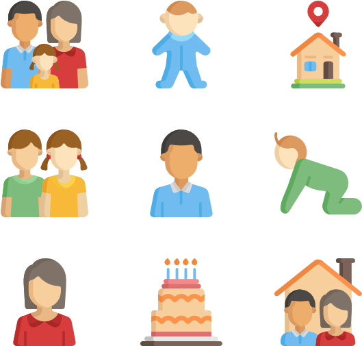 Family 60 Icons (600x564), Png Download