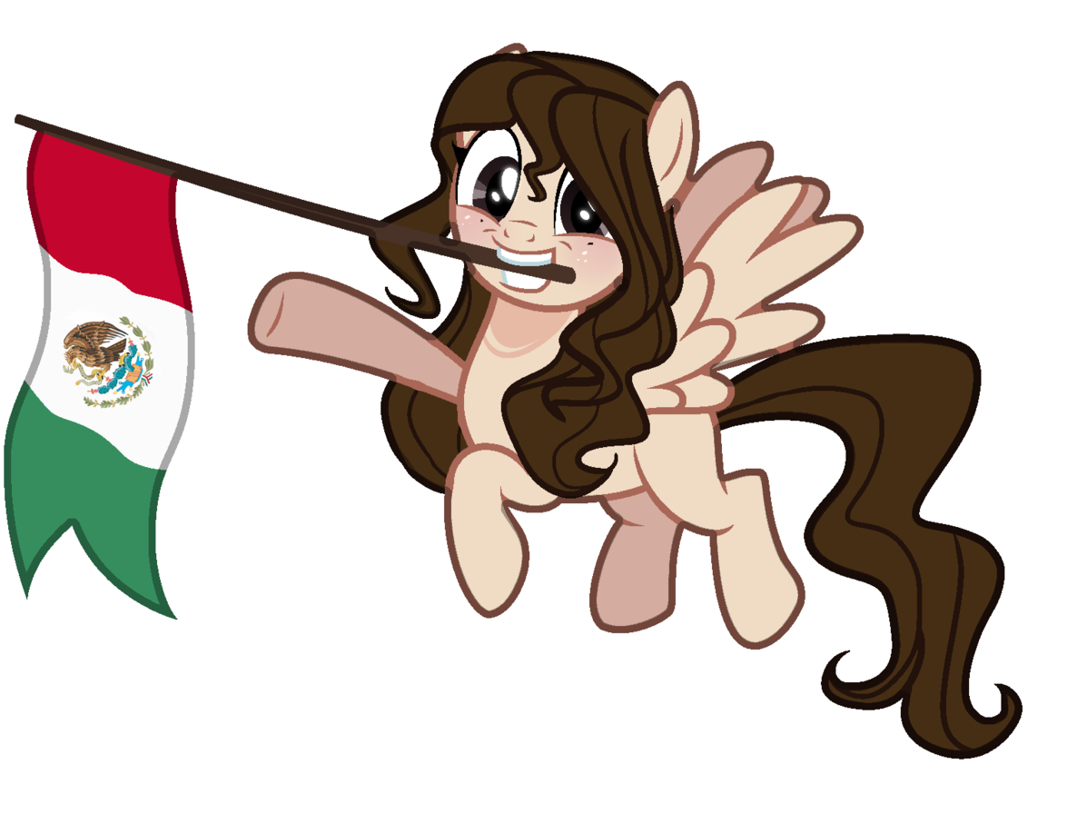 Heyyasyfox, Female, Flag, Mare, Mexico, Mouth Hold, - Mexico Flag (1280x939), Png Download