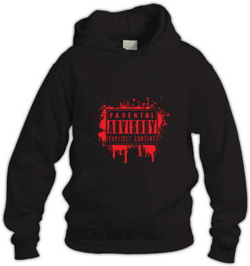 Red On Black - Hoodie (394x394), Png Download