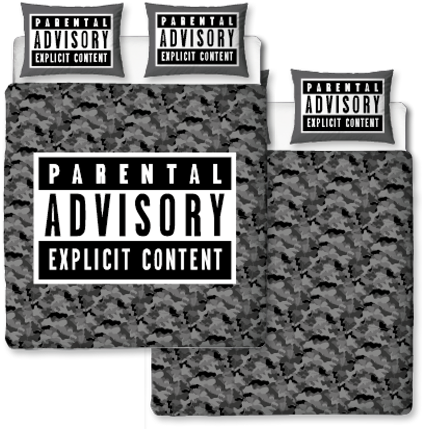 Parental Advisory Camo Dbl Pnl - Sweary Adult Coloring Book: Irreverent And A**hole (861x876), Png Download