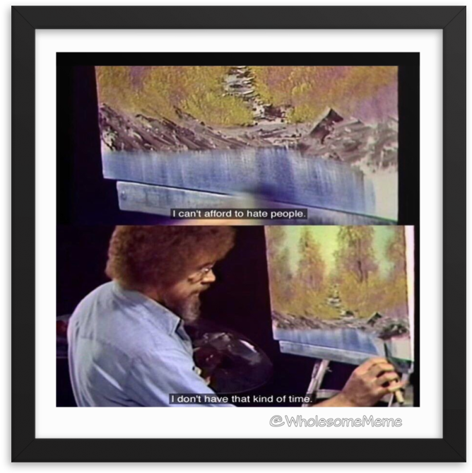 "bob Ross" Framed Enhanced Matte Poster, A Great Choice - Picture Frame (1000x1000), Png Download