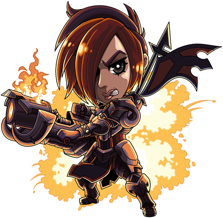 Chibi Ash Paladins Overwatch, Paladins Champions, Emoji, - Chibi Ash Paladins (720x705), Png Download