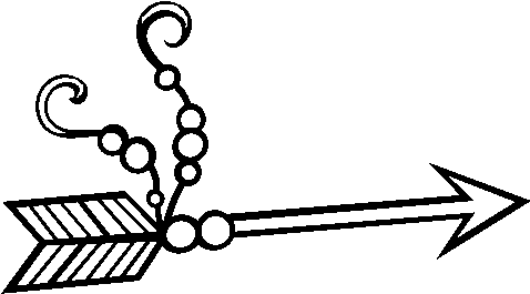 De Indiana Para Colorir Com - Bow And Arrow Outlines (600x470), Png Download