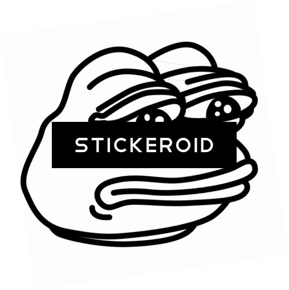 Black And White Sad Pepe - Pepe Meme Black And White (563x564), Png Download