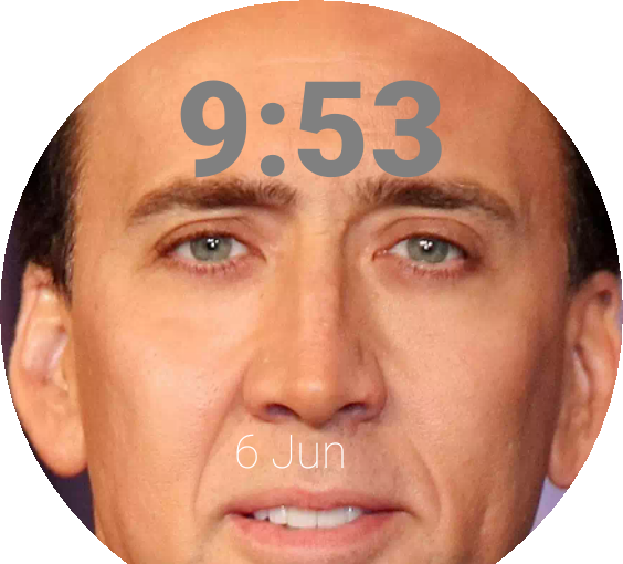 Cage 360 Watch Face Preview (564x510), Png Download