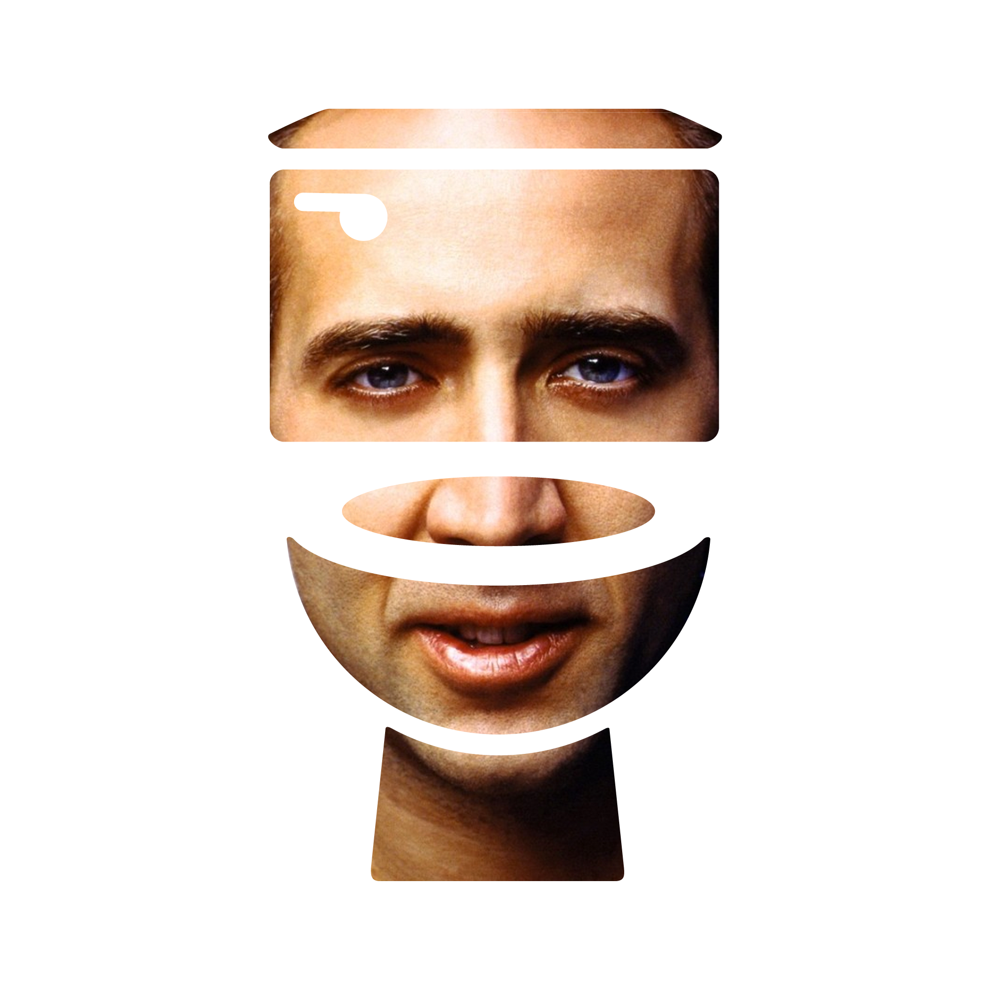 Pues Caga En El Water Cage - Nicolas Cage (2000x2000), Png Download