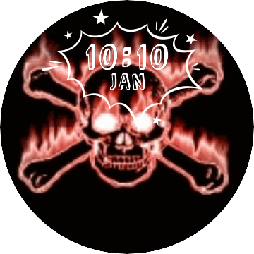 Calavera Fuego (360x360), Png Download