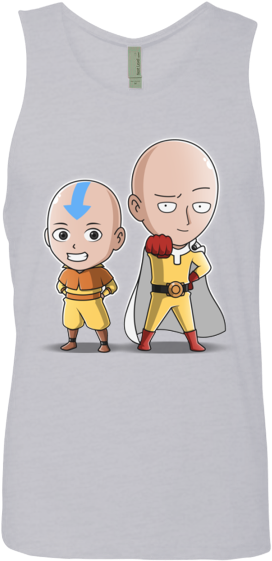 Saitama And Aang Men's Premium Tank Top - Cartoon (1155x1155), Png Download