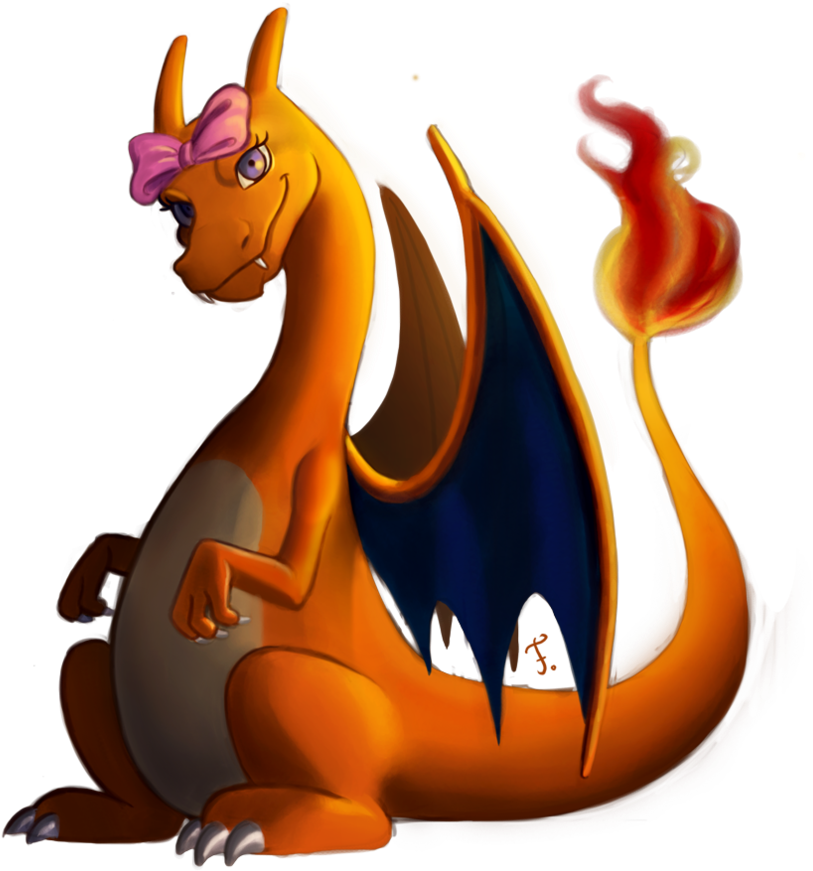 Png - Female Charizard Cute (894x894), Png Download