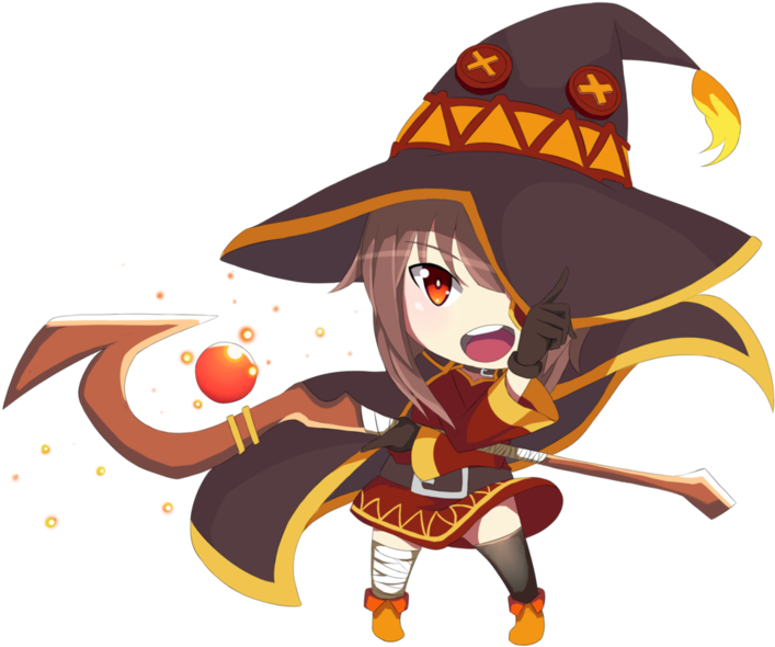 Chibi Megumin - Kono Subarashii Sekai Ni Shukufuku Wo Arcylic Keyring (752x1063), Png Download