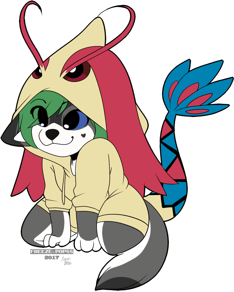 [ych Commission] Droop Milotic Hoodie - Cartoon (1093x1057), Png Download