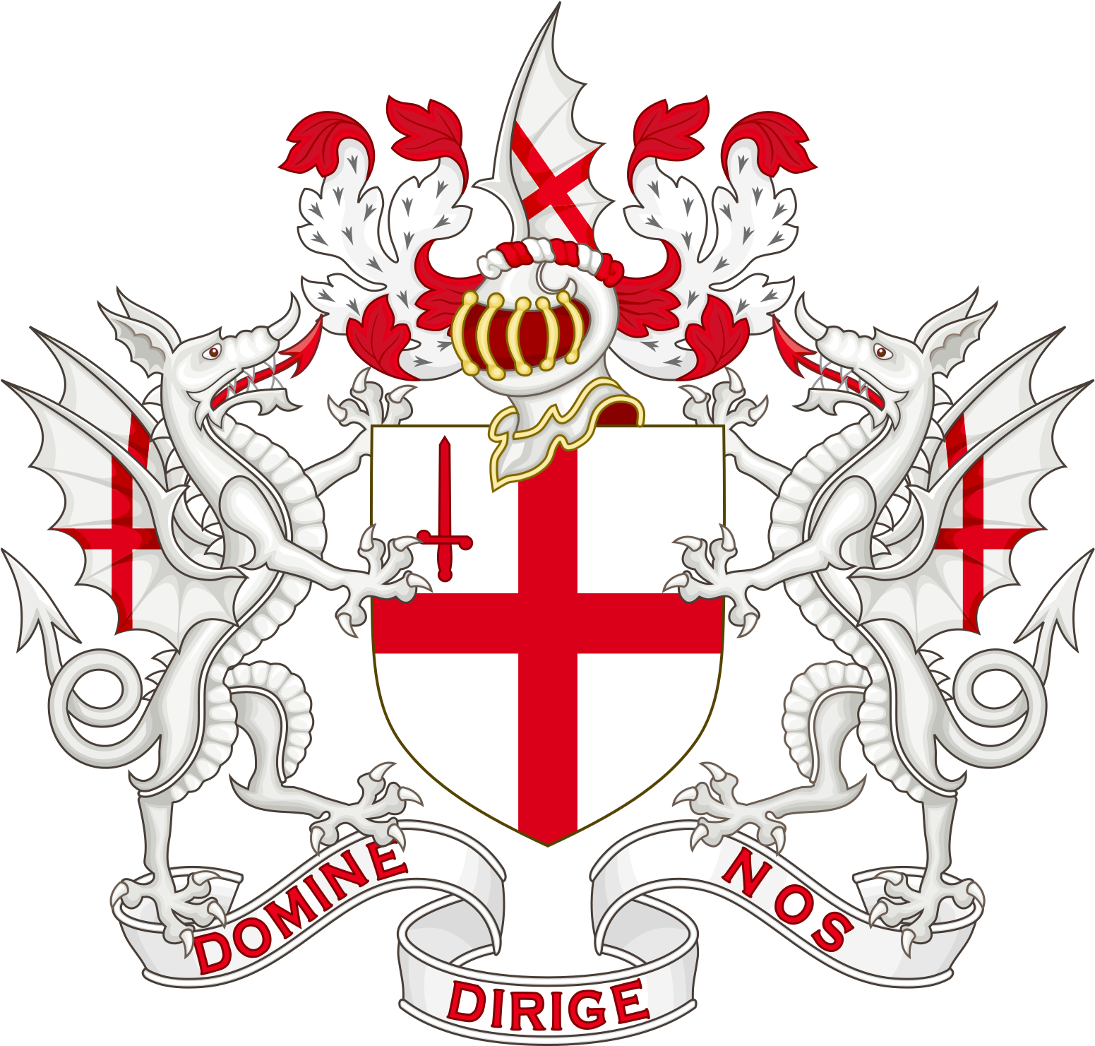 London Coat Of Arms (1200x1185), Png Download