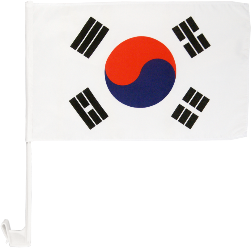 South Korea Car Flag - Small South Korea Flag - 12x18" (1500x996), Png Download