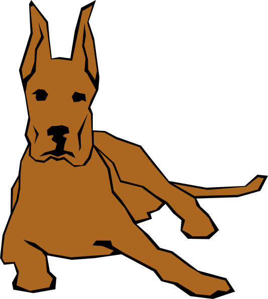 Australian Animals Clipart - Draw A Great Dane (534x596), Png Download