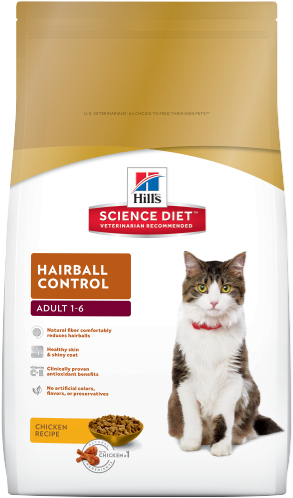 Precisely Balanced Nutrition To Help Avoid Hairball - Hill's Science Diet Adult Hairball Control Chicken (500x500), Png Download
