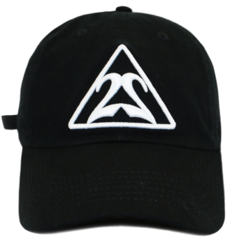 Black Triangle With White Outline Dad Hat - Hat (450x535), Png Download