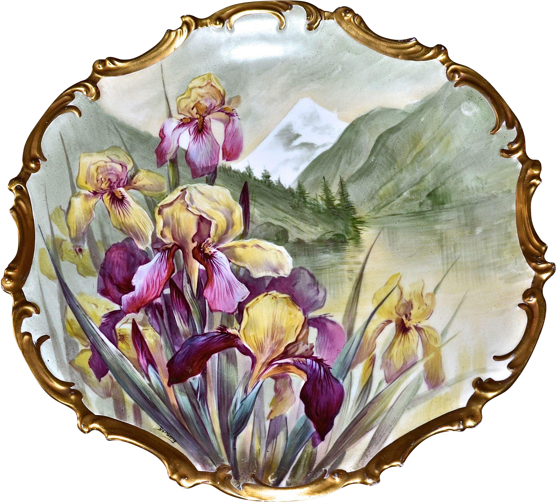 Limoges Huge - China Painting (1846x1846), Png Download