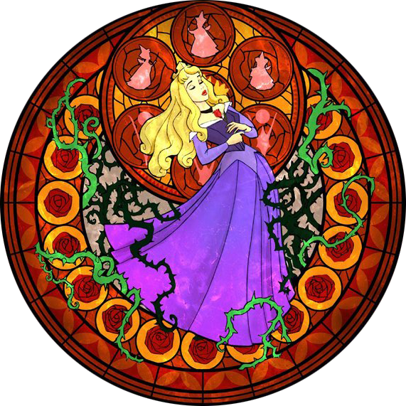 So Far, Three Disney Princesses Have Been Confirmed - Stained Glass Window Kingdom Hearts (571x571), Png Download