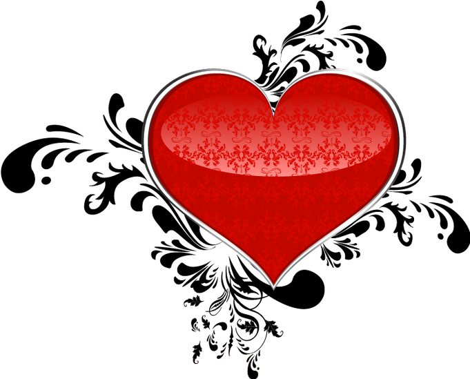 Kingdom Hearts Clipart At Getdrawings - Valentine Heart (692x562), Png Download