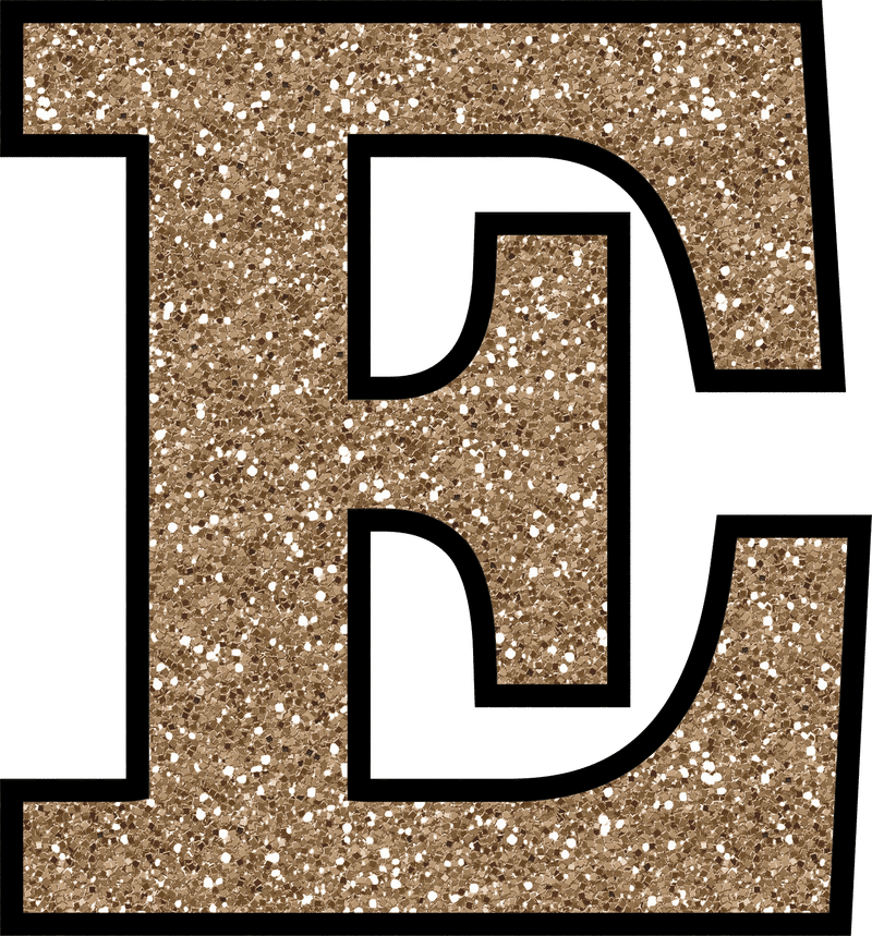 Jpg Free Library Burlap Vector Printable - Letter E Gold Glitter (640x688), Png Download