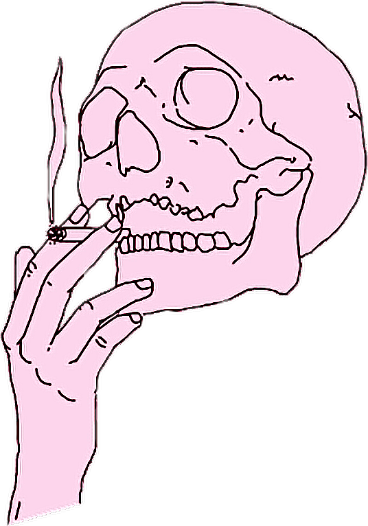 Report Abuse - Skull Smoking Drawing (536x766), Png Download