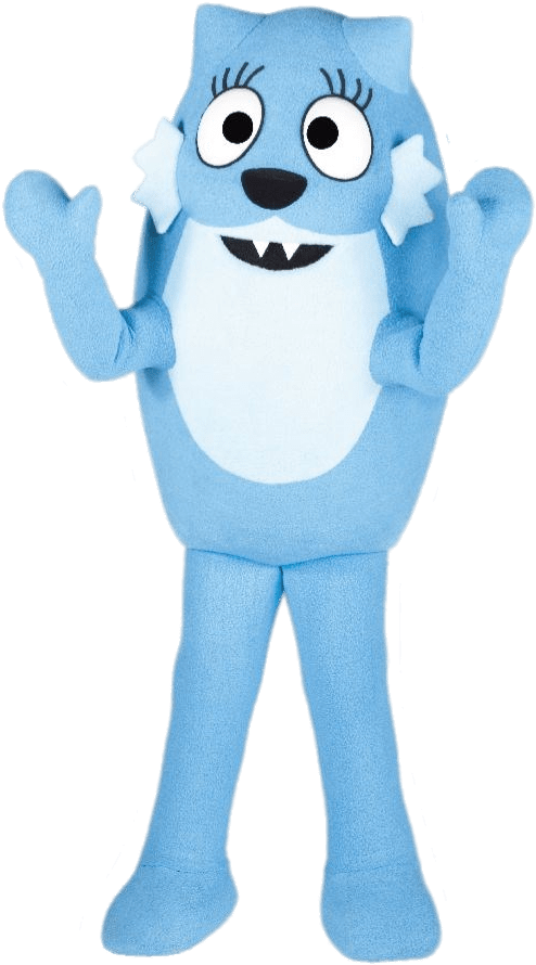 Download - Yo Gabba Gabba Blue Cat (605x951), Png Download