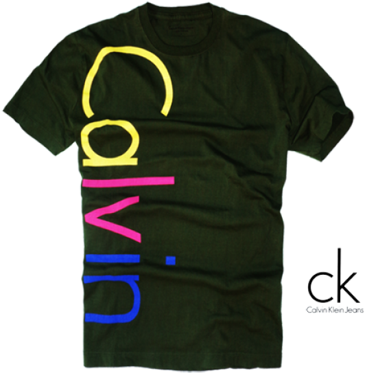 ~calvin Klein Ckj Green Roundneck Printed Tshirt Colorful - Active Shirt (600x600), Png Download